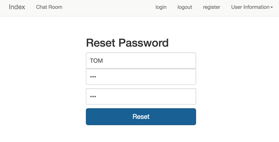 reset密码
